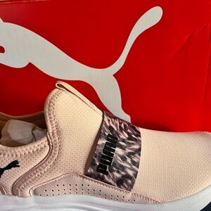 Puma Kids Light Pink Slip-On Sneakers